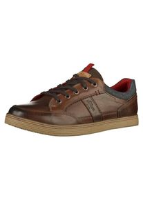 s.Oliver RED LABEL, Herren Sneaker, Ecru / Braun / Dunkelbraun / Rot