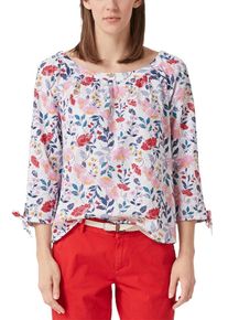 s.Oliver RED LABEL, Damen Bluse, Pastellblau / Pink / Hellpink / Wei&szlig;