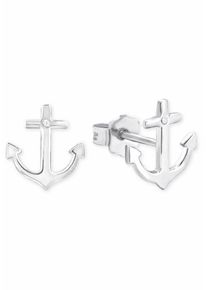 s.Oliver RED LABEL, Damen Paar Ohrstecker 'Anker 2017244', Silber
