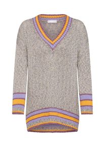 Rich & Royal Rich & Royal, Damen Pullover 'Moulin&eacute;', Beige / Lila / Orange