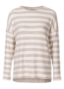 EDC by Esprit, Damen Strickpullover, Beige / Wei&szlig;