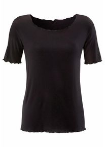 Lascana, Damen T-Shirt, Schwarz