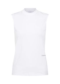 Calvin Klein, Damen Top 'PIMA STRETCH MOCK-NK', Wei&szlig;