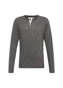 Banana Republic, Herren Shirt 'HTG LS PLAITED HENLEY', Graumeliert