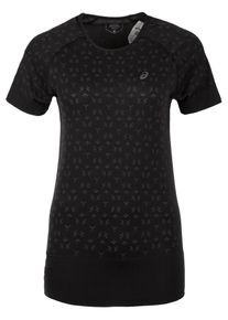 asics, Damen Laufshirt 'Seamless Texture', Schwarz