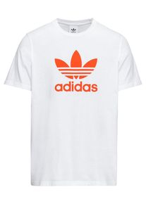 adidas originals, Herren T-Shirt 'TREFOIL', Dunkelorange / Wei&szlig;