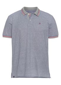 Rhode Island, Herren Poloshirt, Nachtblau / Graumeliert / Pastellrot