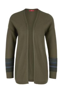 s.Oliver RED LABEL, Damen Cardigan, Blau / Khaki / Wei&szlig;