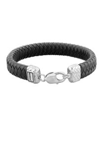 Kuzzoi, Herren Armband, Schwarz / Silber