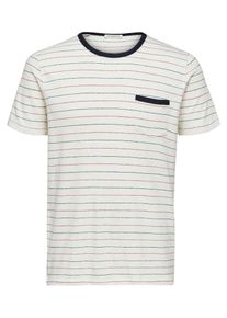 Selected Homme, Herren T-Shirt, Mischfarben / Perlweiß