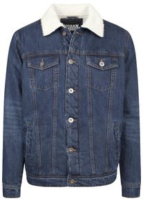 Urban Classics, Herren Jeansjacke 'Sherpa', Dunkelblau