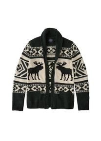 Abercrombie & Fitch Abercrombie & Fitch, Herren Strickjacke 'MOOSE SHAWL CARDIGAN', Beige / Tanne