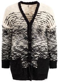 Khujo, Damen Strickjacke ' FARAH ', Mischfarben / Schwarz / Wei&szlig;