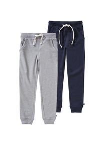 Minymo, Sweathose 2er Pack für Jungen, Dunkelblau / Grau