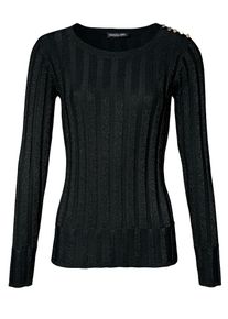 Heine, Damen Pullover 'Rippenpullover', Schwarz