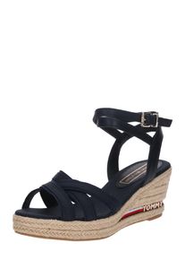 Tommy Hilfiger, Damen Sandale 'ICONIC ELBA CORPORATE RIBBON', Navy