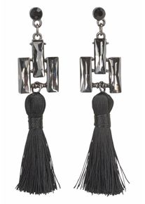 J. JAYZ, Damen Ohrstecker, Schwarz / Silber