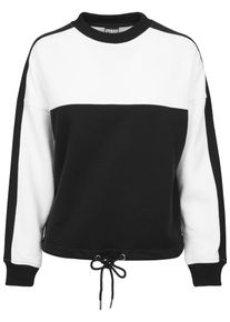 Urban Classics, Damen Oversize 'Crew', Schwarz / Weiß