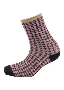 MP Denmark, Damen Socken 'Preston', Dunkelbeige / Altrosa / Schwarz