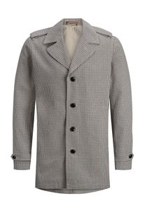 Jack & Jones JACK & JONES, Herren Mantel 'Hahnentrittmuster', Grau