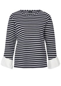s.Oliver BLACK LABEL, Damen Shirt, Kobaltblau / Weiß