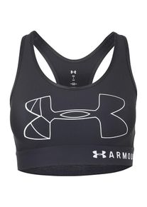 Under Armour, Damen Sport-BH 'Armour Mid Big Logo Bra', Schwarz / Weiß
