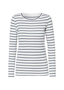 Esprit, Damen Langarmshirt 'OSN', Navy / Offwhite