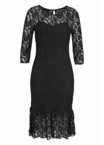 Laura Scott, Damen Spitzenkleid, Schwarz