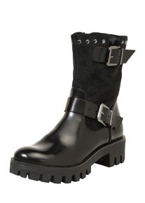 Tamaris, Damen Bikerboot mit Blockabsatz, Schwarz