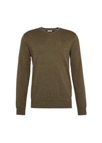 Esprit, Herren Pullover 'Basic CO V-nk', Oliv