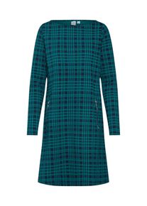 GAP, Damen Kleid 'LS ALINE DRS W ZIP- PLD', Petrol / Schwarz