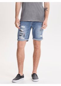Only & Sons Only & Sons, Herren Ply Paint Jeansshorts, Blue Denim