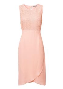 Heine, Damen Cocktailkleid Spitze und Pailletten, Rosé