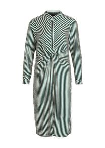 Object, Damen Hemd Kleid, Grün / Weiß