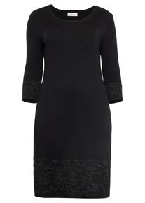 SheeGOTit, Damen Strickkleid, Schwarz