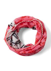 Tom Tailor, Damen Loopschal, Mischfarben / Rot