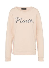 PLEASE, Damen Sweatshirt mit Logo-Print, Rosa