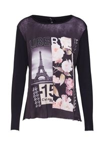 Key Largo, Damen Shirt 'WLS LIBERTY round', Dunkelgrau / Schwarz