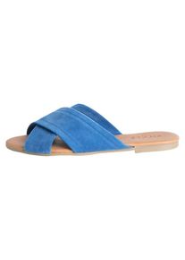 Pieces, Damen Wildleder Sandalen, Blau