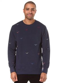Cleptomanicx, Herren Sweatshirt 'Seagull', Taubenblau