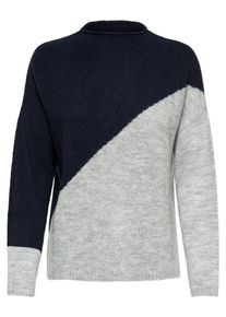 Jacqueline de Yong, Damen Pullover, Grau / Schwarz