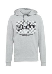 Tom Tailor Denim, Herren Hoodie, Graumeliert / Schwarz / Weiß