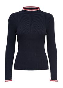 Only, Damen Strickpullover, Nachtblau / Rot / Weiß