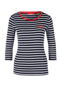 s.Oliver RED LABEL, Damen Shirt, Kobaltblau / Weiß