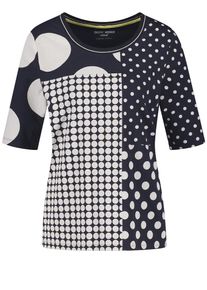 Gerry Weber, Damen T-Shirt, Nachtblau / Naturwei&szlig;