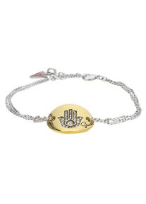 Guess, Damen Armband 'UBB11302', Gold / Rot / Silber