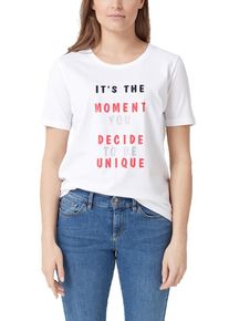 TRIANGLE, Damen T-Shirt, Hellrot / Schwarz / Silber / Wei&szlig;