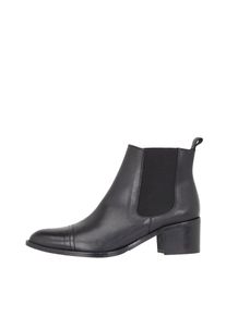 Bianco, Damen Elegante Chelsea Stiefel, Schwarz