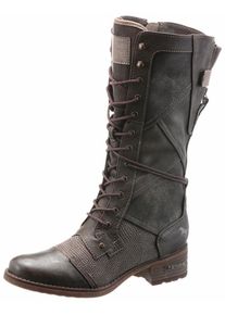 Mustang, Damen Schn&uuml;rstiefel, Dunkelbraun