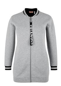 TRIANGLE, Damen Sweatjacke, Grau / Schwarz / Weiß